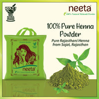 Neeta 100% Natural Henna Powder 250g Rich Brown for Hair, Hands & Feet