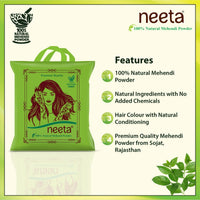 Neeta 100% Natural Henna Powder 250g Rich Brown for Hair, Hands & Feet