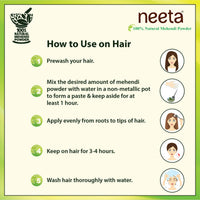 Neeta 100% Natural Henna Powder 250g Rich Brown for Hair, Hands & Feet