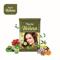 Neeta Pure Henna 9 Herbs Natural Hair Color 50g (Pack of 6)
