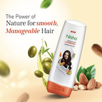 Nisha Conditioner for Women, Almond & Olive Active, Hair Conditioner for Dry and Frizzy Hair, Smooth & Silky Look, 180 ML Bottle