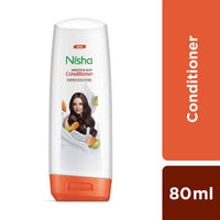 Nisha Conditioner for Women, Almond & Olive Active, Hair Conditioner for Dry and Frizzy Hair, Smooth & Silky Look, 80 ML Bottle