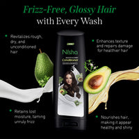 Nisha Conditioner for Women, Healthy & Shiny Formula with Avocado & Brahmi Oils, Conditioner for Dry and Frizzy Hair, 80 ML Bottle