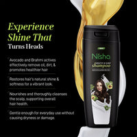 Nisha Avocado and Brahmi Oil Shampoo for Women & Men 340 ml for Silky, Shiny and Healthy Hair, Cleanse Oily Scalp, All Hair Types