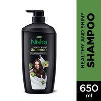 Nisha Avocado and Brahmi Oil Shampoo for Women & Men 650 ml for Silky, Shiny and Healthy Hair, Cleanse Oily Scalp, All Hair Types