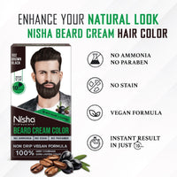 Nisha Beard Colour Black Brown 120 g â€“ Ammonia-Free (1 Pack)