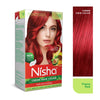 Nisha Creme Hair Color for Women & Men - Flame Red, 30g+30ml, Long-lasting, 100% Grey Coverage Permanent Hair Colour