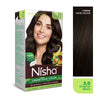 Nisha Creme Hair Color for Women & Men - Original Black, 30g+30ml, Long-lasting, 100% Grey Coverage Permanent Hair Colour
