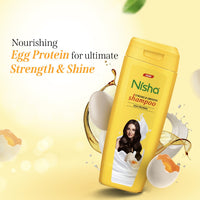Nisha Egg Protein Shampoo for Women & Men 340ml For Strong, Smooth & Shiny Hair, Frizz Control, Deep Nourishment, All Hair Types