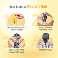 Nisha Egg Protein Shampoo for Women & Men 650 ml For Strong, Smooth & Shiny Hair, Frizz Control, Deep Nourishment, All Hair Types