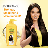 Nisha Egg Protein Shampoo for Women & Men 650 ml For Strong, Smooth & Shiny Hair, Frizz Control, Deep Nourishment, All Hair Types