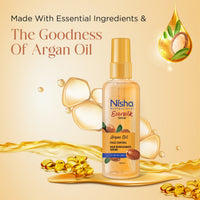 Nisha Hair Serum EverSilk Argan Oil Serum 100ml - Hair Serum for Dry Frizzy Hair, Serum for Hair Smoothing