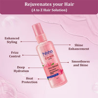 Nisha Hair Serum EverSilk Pink Hibiscus serum 100ml - Hair Serum for Dry Frizzy Hair, Serum for Hair Smoothing