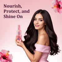 Nisha Hair Serum EverSilk Pink Hibiscus serum 100ml - Hair Serum for Dry Frizzy Hair, Serum for Hair Smoothing