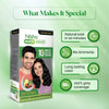 Nisha Hair Colour for Women & Men - 1.0 Natural Black Permanent Hair Colour Quick Color 10-Minute 60g Pouch Ammonia-Free