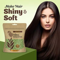 Nisha Hair Colour for Women Dark Brown 100% Henna-Based Powder Long-Lasting Herbal Formula Ammonia-Free 45g Zipper Pouch