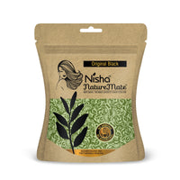 Nisha Hair Colour for Women Natural Black 100% Henna-Based Powder Long-Lasting Herbal Formula Ammonia-Free 45g Zipper Pouch