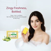Nisha Lime Body Cleansing Soap Bar 125g â€“ Paraben Free, Vegan, Gentle Cleanse for Soft & Supple Skin, Suitable for All Skin Types, Men & Women