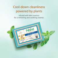 Nisha Mint Body Cleansing Soap Bar 125g â€“ Paraben Free, Vegan, Gentle Cleanse for Soft & Supple Skin, Suitable for All Skin Types, Men & Women