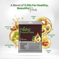 Nisha Naturemate Cream Hair Colour Dark Brown 30 ml (1 Pack)