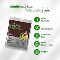 Nisha Naturemate Cream Hair Colour Dark Brown 30 ml (1 Pack)