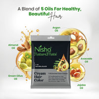 Nisha Naturemate Cream Hair Colour Natural Black 30 ml (1 Pack)