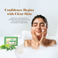 Nisha Neem & Tulsi Body Cleansing Soap Bar 125g â€“ Paraben Free, Vegan, Gentle Cleanse for Soft & Supple Skin, Suitable for All Skin Types, Men & Women