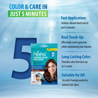 Nisha Quick Color Shampoo Hair Colour Dark Brown 20 ml x 8 Sachets