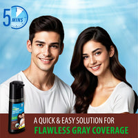 Nisha Quick Color Shampoo Hair Color, Ammonia Free, 100% Grey Coverage, Long Lasting Colour, for Men & Women, Dark Brown (180ml)