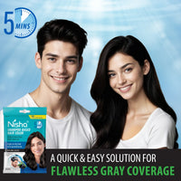 Nisha Quick Color Shampoo Hair Colour Original Black 20 ml x 8 Sachets