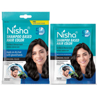 Nisha Quick Color Shampoo Hair Colour Original Black 20 ml x 8 Sachets