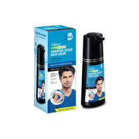 Nisha Quick Color Shampoo Hair Color, Ammonia Free, 100% Grey Coverage, Long Lasting Colour, for Men & Women, Original Black (180ml)