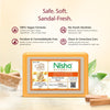 Nisha Sandalwood Body Cleansing Soap Bar 125g â€“ Paraben Free, Vegan, Gentle Cleanse for Soft & Supple Skin, Suitable for All Skin Types, Men & Women