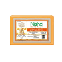 Nisha Sandalwood Body Cleansing Soap Bar 125g â€“ Paraben Free, Vegan, Gentle Cleanse for Soft & Supple Skin, Suitable for All Skin Types, Men & Women