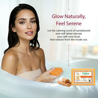 Nisha Sandalwood Body Cleansing Soap Bar 125g â€“ Paraben Free, Vegan, Gentle Cleanse for Soft & Supple Skin, Suitable for All Skin Types, Men & Women