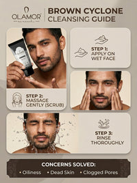 Olamor Brown Cyclone Men True Toughness Coffee Face Wash 100ML