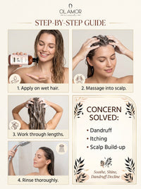 Olamor Eliminar Anti-Dandruff Shampoo for Dry Hair 300ml