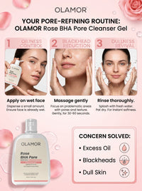 OLAMOR Rose BHA Pore Cleanser Gel - 120gm