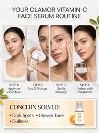 OLAMOR Vitamin C Face Serum - Improves Skin Whitening Tone - 30ml