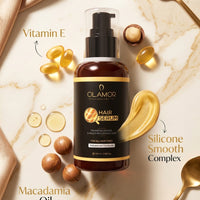 OLAMOR Vitamin-E Hair Serum with Macadamia Oil for Frizzy Hair & Healthier Hair Growth - 100ml