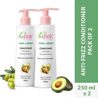 La Pink Olive & Argan Conditioner for smooth and frizz-free hair Pack of 2