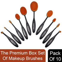 Majestique Allure Oval Makeup Brush Set Kit