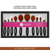 Majestique Allure Oval Makeup Brush Set Kit