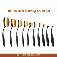 Majestique Allure Oval Makeup Brush Set Kit