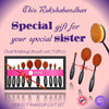Majestique Allure Oval Makeup Brush Set Kit