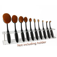 Majestique Premium Case Soft Makeup Brush Set Oval Kit
