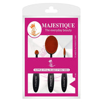 Majestique Supple Oval Makeup Brushes Set 1 Kit