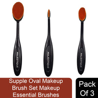 Majestique Supple Oval Makeup Brushes Set 3 Kit