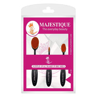 Majestique Supple Oval Makeup Brushes Set 3 Kit