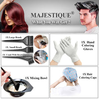 Majestique Hair Dye Brush Coloring Kit Kit